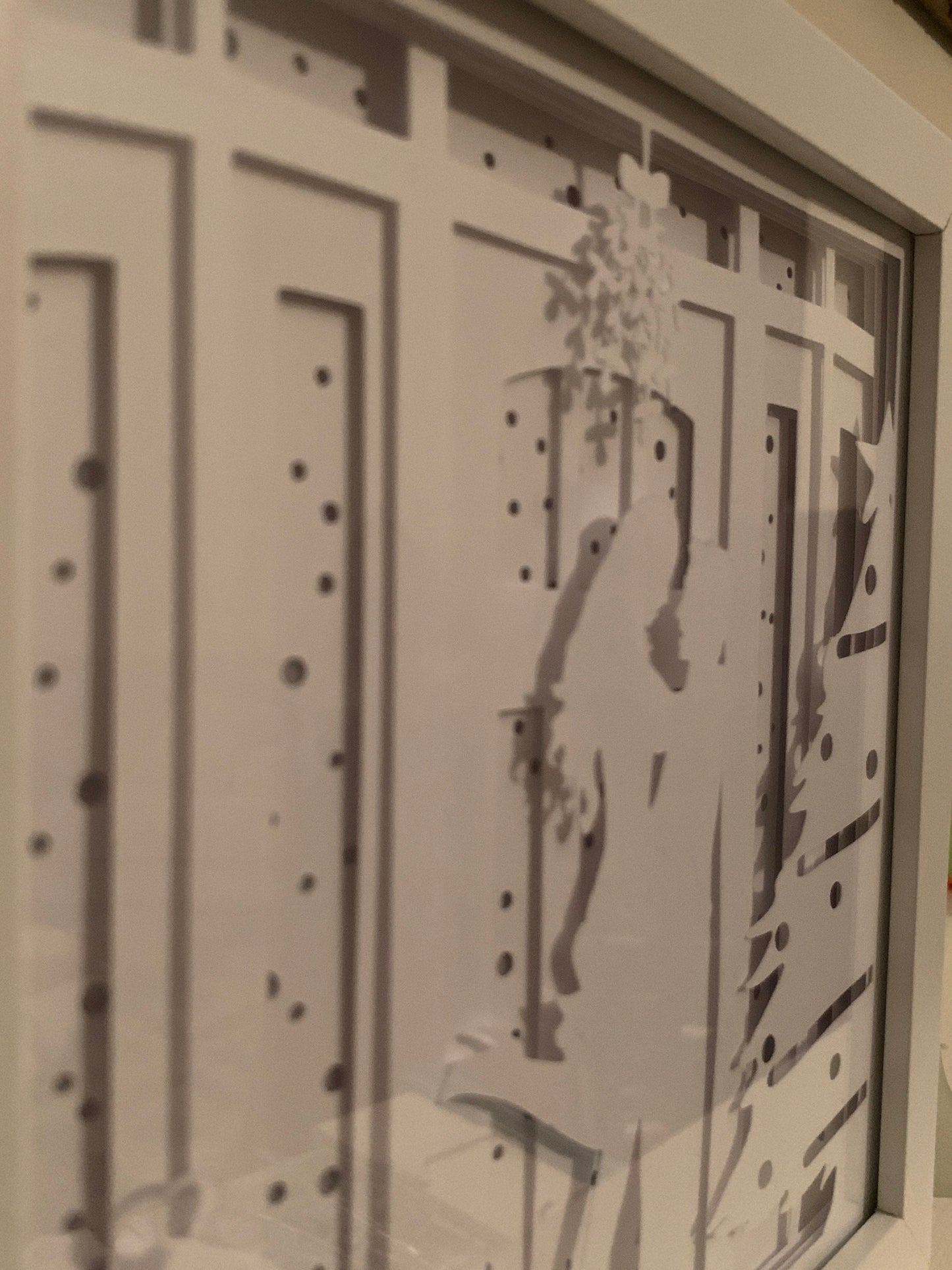 Kissing Couple Christmas Shadow Box: First Christmas LED Decor