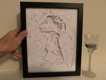 Alice in Wonderland Shadow Box: Cheshire Cat LED Frame