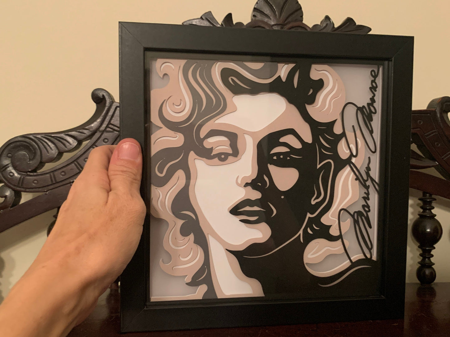 Marilyn Monroe Shadowbox: LED Light, Home Decor