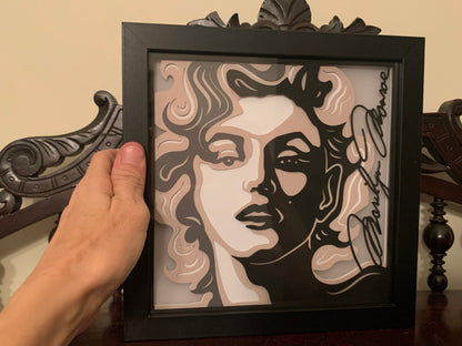 Marilyn Monroe Shadowbox: LED Light, Home Decor