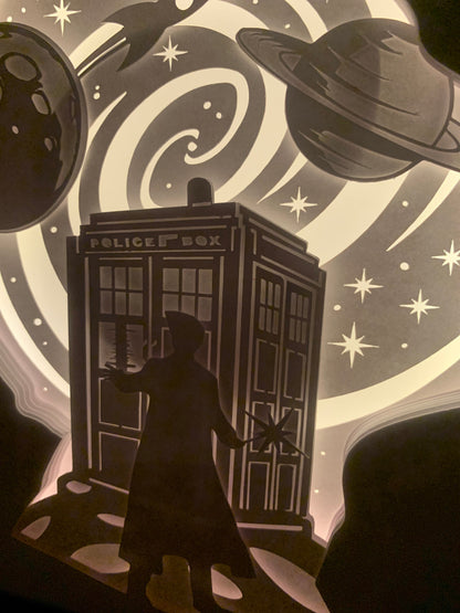 Doctor Who LED Shadow Box: Sci-Fi Wall Art, Game Room Decor