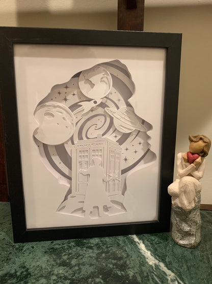 Doctor Who LED Shadow Box: Sci-Fi Wall Art, Game Room Decor