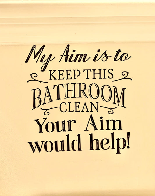 Bathroom Wall Vinyl Sticker, Sayings Quote Quotation, Wall art
