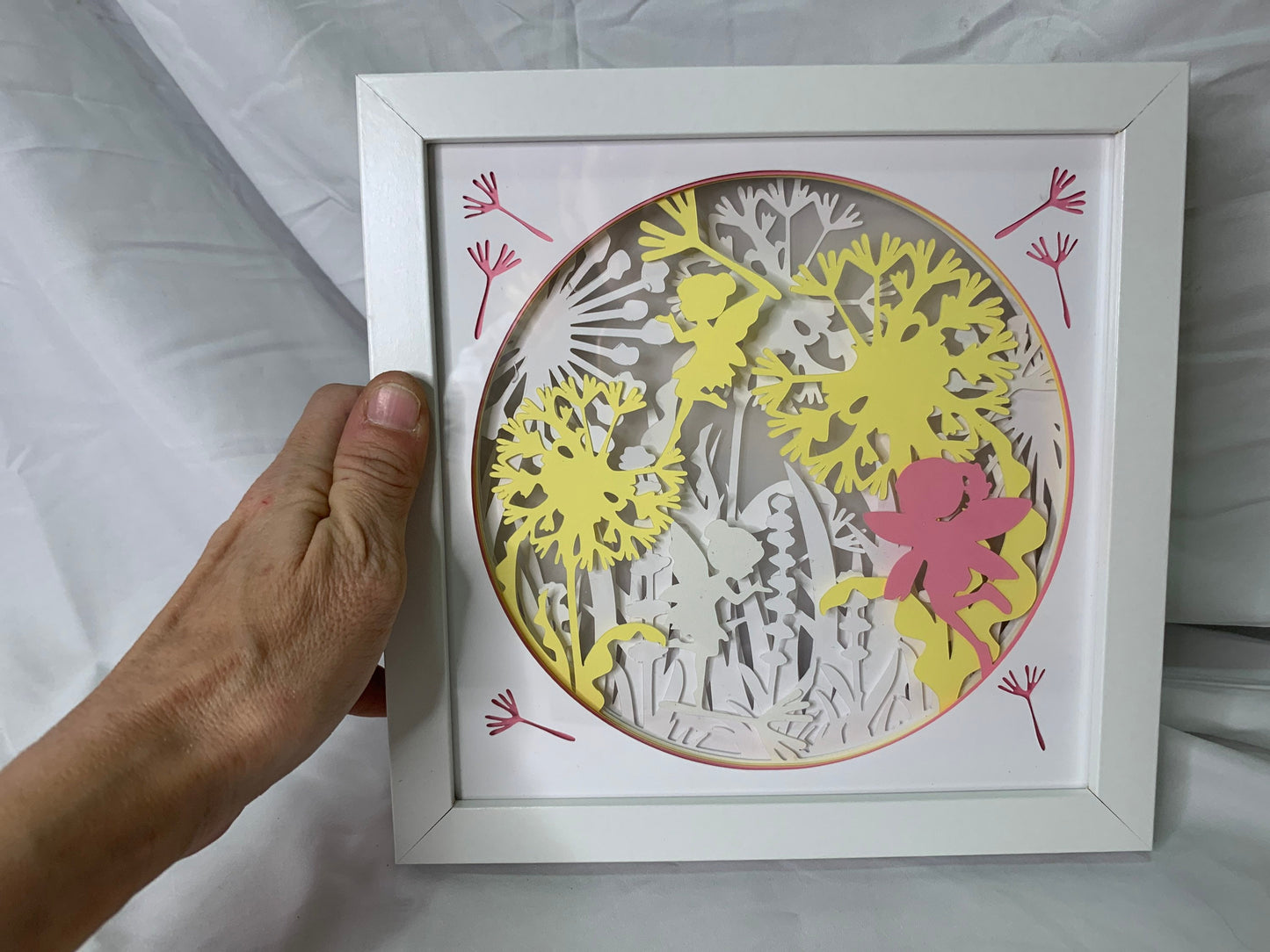 Dandelion Fairy Lightbox: Colorful LED Shadow Box