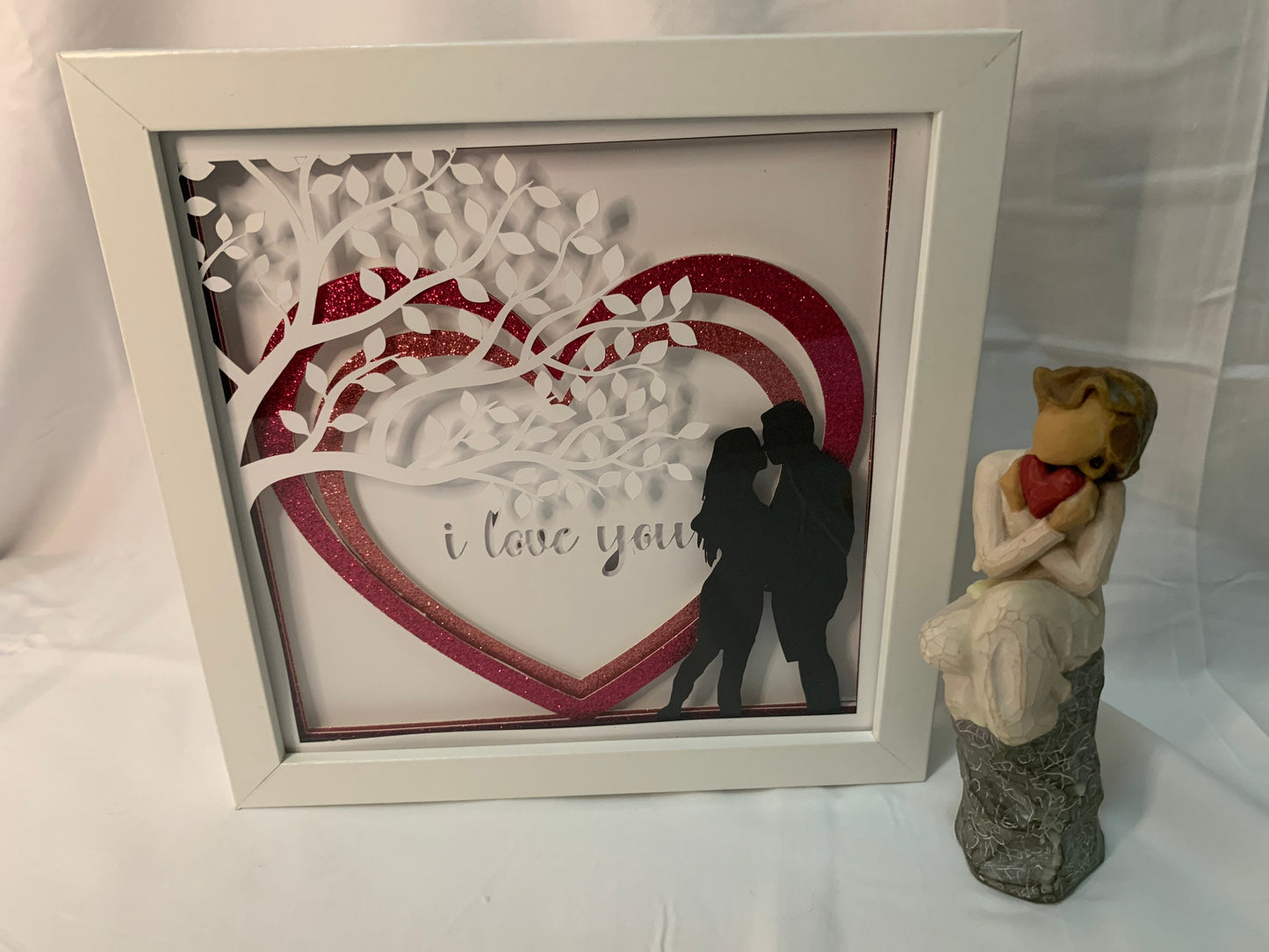 Couple in Love, Valentine’s Day, Decorative Shadow Box, Shadowbox Frame, Unique Valentine gift!!!