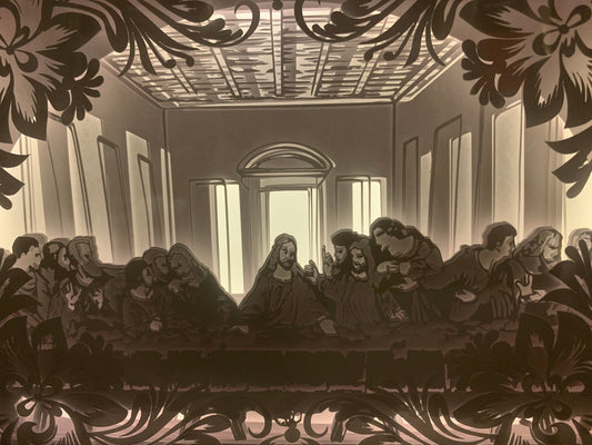 The Last Supper Light Box: Leonardo Da Vinci LED Lamp (8x10)