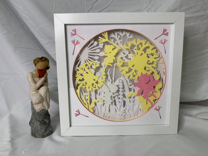 Dandelion Fairy Lightbox: Colorful LED Shadow Box