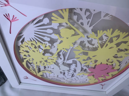 Dandelion Fairy Lightbox: Colorful LED Shadow Box
