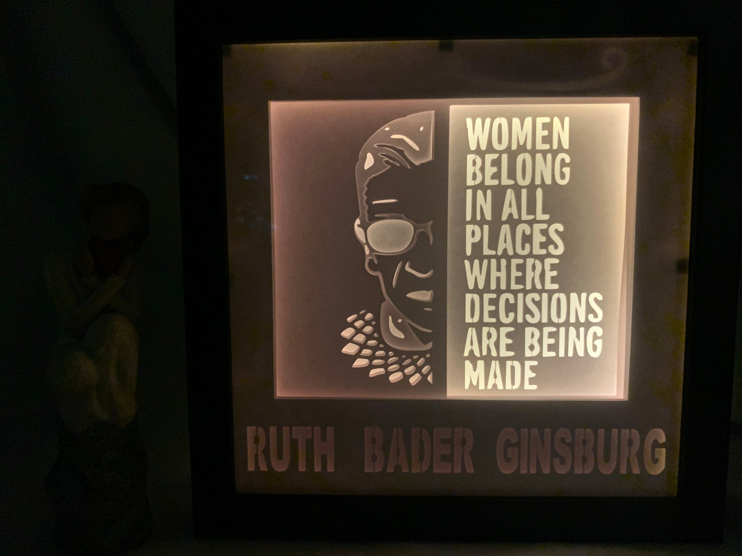 RBG Lightbox: Ruth Bader Ginsburg Shadow Box Lamp