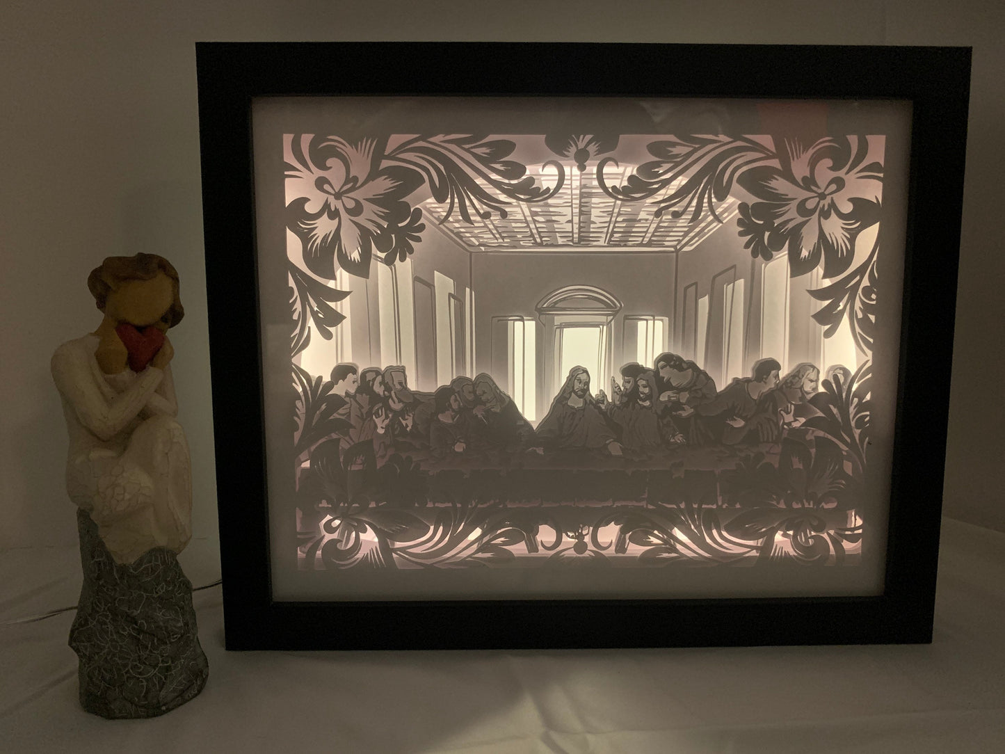 The Last Supper Light Box: Leonardo Da Vinci LED Lamp (8x10)
