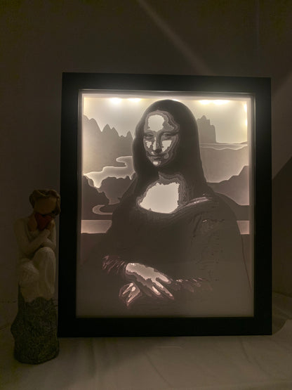 Mona Lisa Light Box: Leonardo Da Vinci LED Wall Art (8x10)
