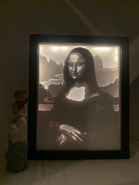 Mona Lisa Light Box: Leonardo Da Vinci LED Wall Art (8x10)