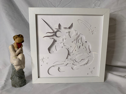 Unicorn Shadowbox Night Light: Mystical Nursery Decor