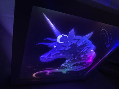Unicorn Shadowbox Night Light: Mystical Nursery Decor