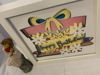 Happy Birthday Shadow Box Frame: Decorative Gift