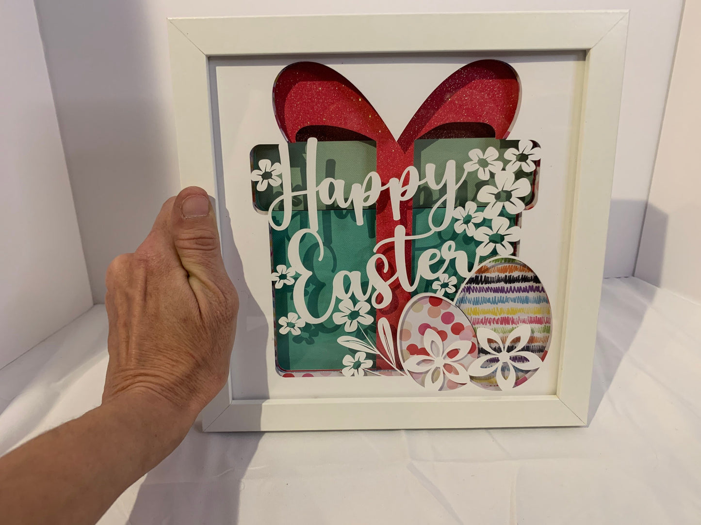Easter Egg Decor Frame: 3D Shadow Box Wall Art