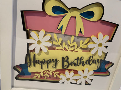 Happy Birthday Shadow Box Frame: Decorative Gift