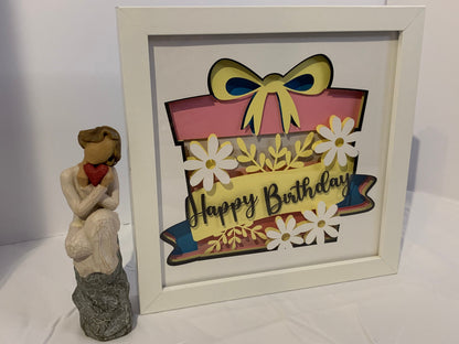 Happy Birthday Shadow Box Frame: Decorative Gift