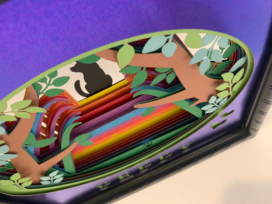 Personalized Rainbow Bridge Shadow Box: Pet Memorial Gift