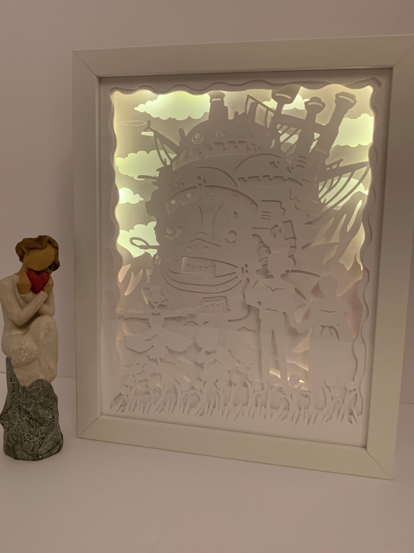 Howl’s Moving Castle, Anime Lightbox lamp, LED sign, wall/ shelf art decor, Studio Ghibli, Japanese Anime,