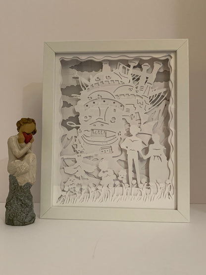 Howl’s Moving Castle, Anime Lightbox lamp, LED sign, wall/ shelf art decor, Studio Ghibli, Japanese Anime,