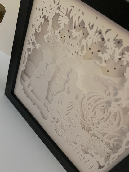 Cinderella Shadow Box: Fairy Godmother Night Light, Kids Room Decor