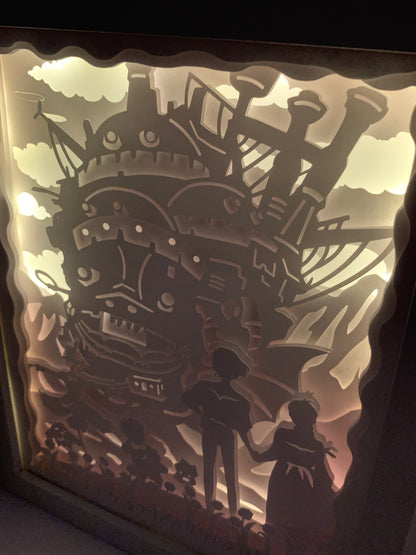 Howl’s Moving Castle, Anime Lightbox lamp, LED sign, wall/ shelf art decor, Studio Ghibli, Japanese Anime,