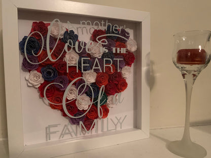 Flower Shadow Box Gift: Personalized Mom, Grandma, Mother