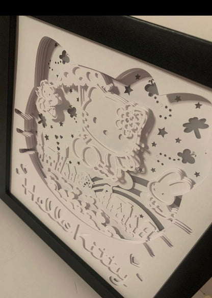 Hello Kitty Lighted Shadow Box: Kids Room Decor