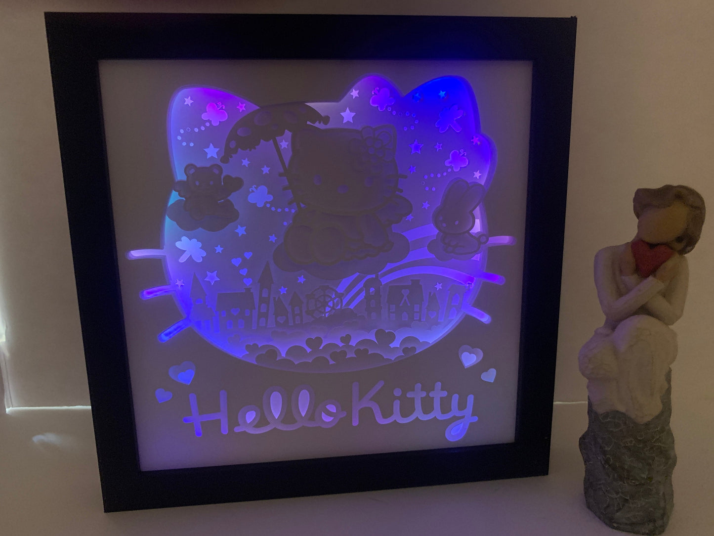 Hello Kitty Lighted Shadow Box: Kids Room Decor