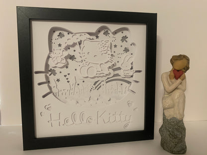 Hello Kitty Lighted Shadow Box: Kids Room Decor
