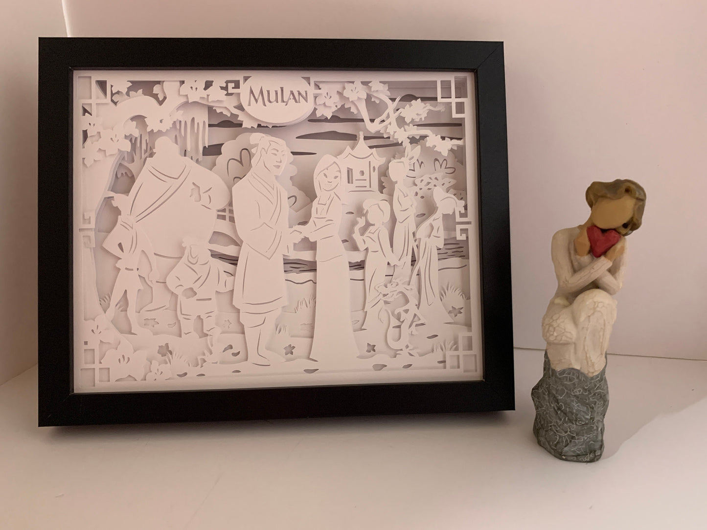 Mulan Shadow Box LED Night Light: Nursery Bedroom Decor