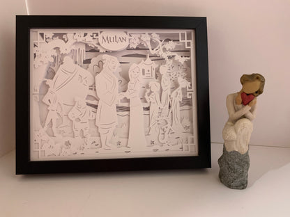 Mulan Shadow Box LED Night Light: Nursery Bedroom Decor
