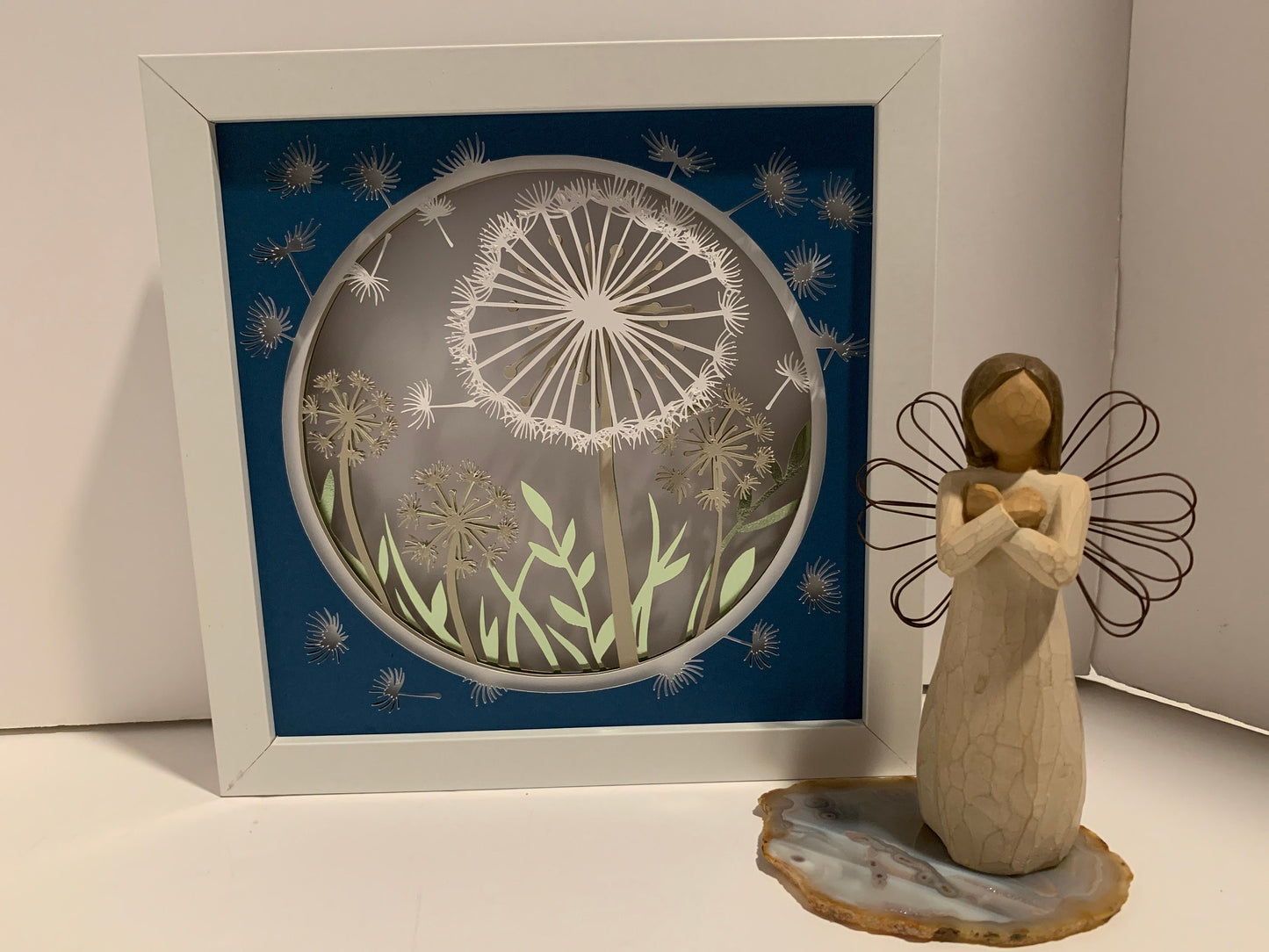 Dandelion Wishes LED Light Box Frame: Lighted Shadow Box