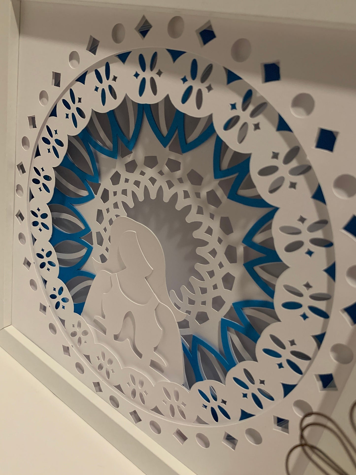 Yoga Lighted Shadow Box: Feng Shui Wall Art