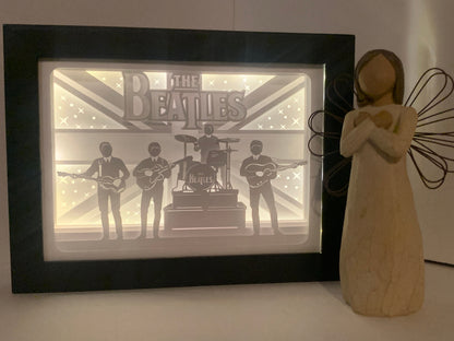 The Beatles Lightbox: LED Shadow Box Frame, Home Decor