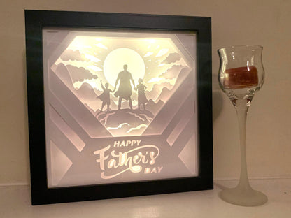 Father's Day Shadow Lightbox: Unique LED Light Box