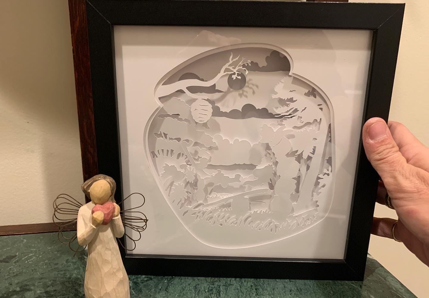 Winnie the Pooh Lightbox: Nursery Decor Shadow Box