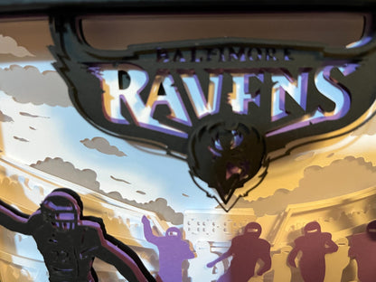 Baltimore Ravens Lighted Shadow Box: Football Fan Gift, LED Lamp