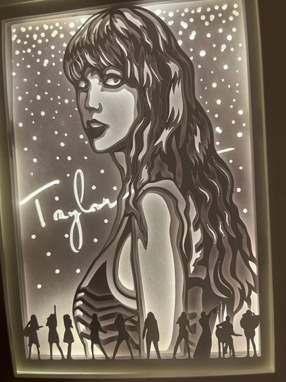 Taylor Swiftie Shadow Light  Box: Swiftie LED Frame